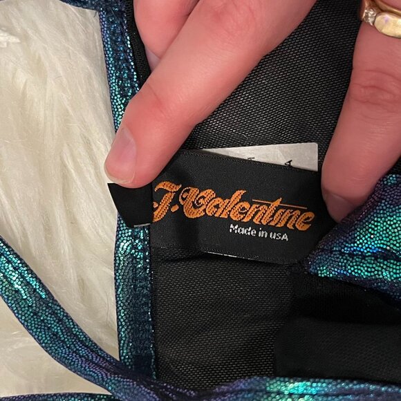 J. Valentine Vintage Rave Costume Top Mermaid Crop Tank Star Small - Picture 2 of 6